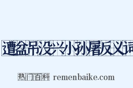 遭盆吊没兴小孙屠反义词是什么意思的图片